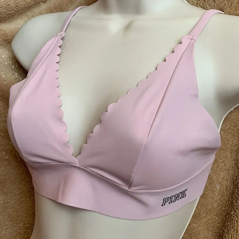 Victoria’s Secret PINK scalloped Soft Unlined Bralette Bra S no wire